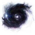 Dark energy swirls with hints of starlight, a powerful sorcery spell, on white background Royalty Free Stock Photo