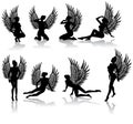 Dark fallen angel Royalty Free Stock Photo