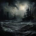 Dark Fantasy Gothic Seascape Wallpaper