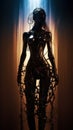 dark fantasy woman silhouette, mystery witch or chost concept, generative AI