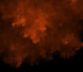 Dark fire clouds, abstract fractal background