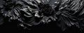 Dark floral background with liquid metal, dripping paint, exquisite craftsmanship