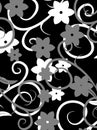 Dark flower texture vector