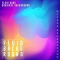 Dark fluid gradient background design. Abstract dark color gradient design