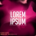 Dark fluid gradient background design. Abstract dark color gradient design