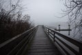 Dark Foggy and Misty Morning at Shawnigan Lake Brish Columbia Royalty Free Stock Photo