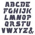 Dark font alphabet - simple capital letters