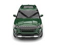 Dark forest green modern SUV - front view Royalty Free Stock Photo