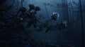 Dark Forest: Hyper-realistic Cinematic Rendering Of Whimsical Flora Royalty Free Stock Photo