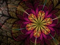 Dark fractal flower