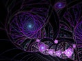 Dark fractal swirls, digital artwork Royalty Free Stock Photo