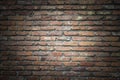 Dark framed brick wall, background texture