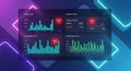 Cybersecurity Dashboard UI with Threat Level Data and Red Security Alerts Royalty Free Stock Photo