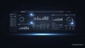 Dark Futuristic Digital Dashboard with Graphs and Data Analytics image photo Royalty Free Stock Photo