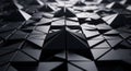 Dark geometric abstract background with triangular shapes and reflective surfaces Royalty Free Stock Photo