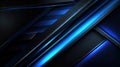 Dark Geometric Abstract Background with 3D Effect. Black and Blue Gradient, Diagonal Lines, and Metallic Sheen Royalty Free Stock Photo