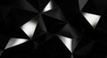 Dark geometric abstract pattern with shiny, reflective triangular facets. The design features a Royalty Free Stock Photo