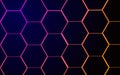 Dark geometric background hexagons light Royalty Free Stock Photo