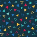 Triangles seamless pattern. Evenly spaced figures