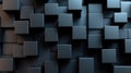Dark geometric cube blocks abstract background pattern Royalty Free Stock Photo
