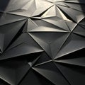 Dark Geometric Origami Surface Texture Royalty Free Stock Photo