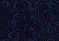 Dark geometric pattern featuring interlocking hexagonal shapes. The design includes multiple layers Royalty Free Stock Photo