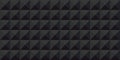 Dark geometric pyramid pattern with a seamless 3d texture and abstract design Royalty Free Stock Photo