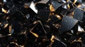 Dark Glittering Black Crystals Abstract Background Royalty Free Stock Photo