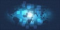 Dark Global Technology, Networking and Cloud Computing Design Concept
