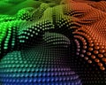 Dark glossy rainbow spheres or circles abstract background Royalty Free Stock Photo