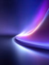 Dark glossy surface with purple light streak. Royalty Free Stock Photo