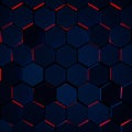 Dark Glowing Hexagon Background Royalty Free Stock Photo