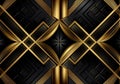 Ancient vintage pattern with pattern Dark and gold generative A