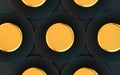 Dark and gold circle abstract background Royalty Free Stock Photo
