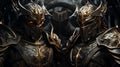 Dark Gold And Gray: Intense Reflections Of Elf Warriors In Cryengine