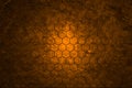 Dark gold hexagon background and real texture Royalty Free Stock Photo