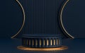 Dark and gold luxury abstract look empty space podium display
