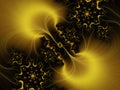 Dark golden fractal background, abstract texture, graphics Royalty Free Stock Photo