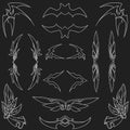 Dark Gothic Frames â Bat Wing Decorative Collection Royalty Free Stock Photo