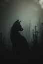 Dark gothic photo of wildlife fox Royalty Free Stock Photo