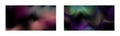 Dark gradient. Multi-colored smoke effect. Northern lights. Unusual abstract background. Wallpaper or cover. Set of two Royalty Free Stock Photo