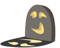 Dark grave with smiling face Royalty Free Stock Photo
