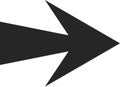 Dark gray arrow pointing right, isolated on a clean white background, symbolizing direction, progress, and forward movement in Royalty Free Stock Photo