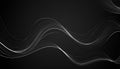 Flowing White Lines on Dark Gray Background abstract Royalty Free Stock Photo