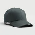 Dark gray baseball cap with smooth fabric. Features include a curved brim and six-panel Royalty Free Stock Photo
