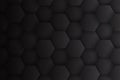 Dark Gray 3D Hexagons Minimalist Black Abstract Background