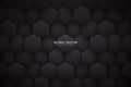 Dark Gray 3D Vector Tech Hexagonal Blocks Pattern Abstract Background