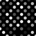 Dark gray dotted, dots, circles pattern, background Geometry is seamlessly repeatable