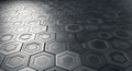 Dark Gray Hexagonal Pattern with Depth and Shadow geometric Royalty Free Stock Photo