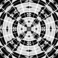 Dark gray  mandala on black background. Crazy abstract shapes Royalty Free Stock Photo